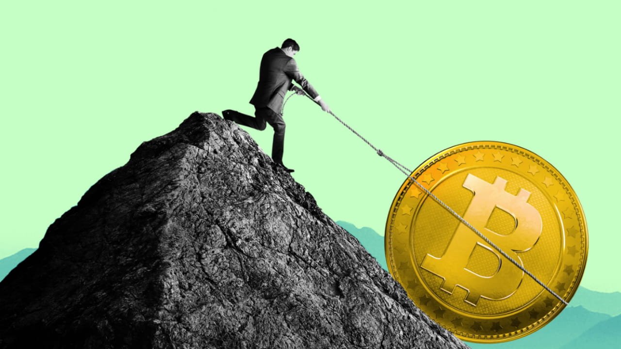 Climb of Bitcoin towards